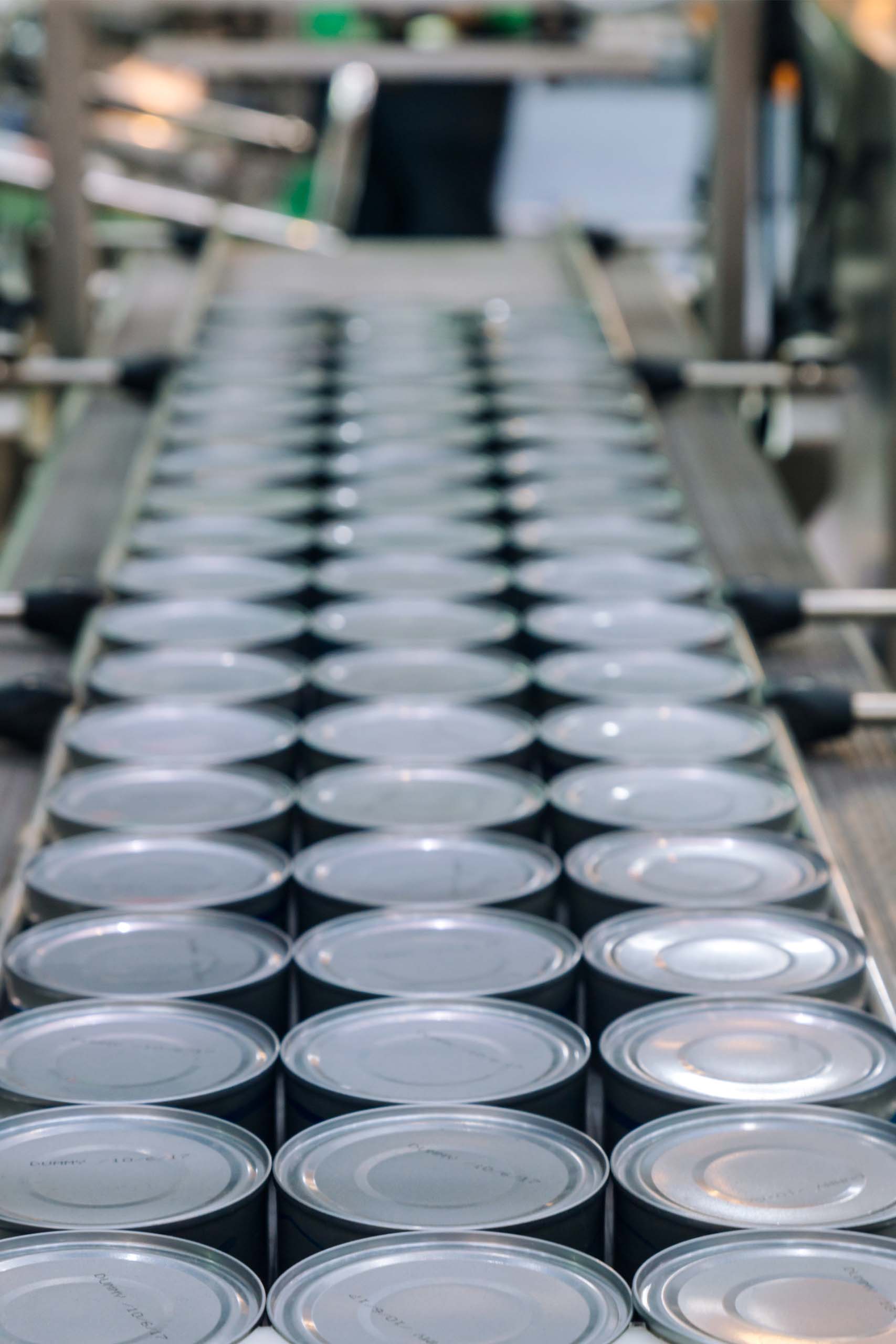 Spiralfrosten von Tiernahrung in Dosen