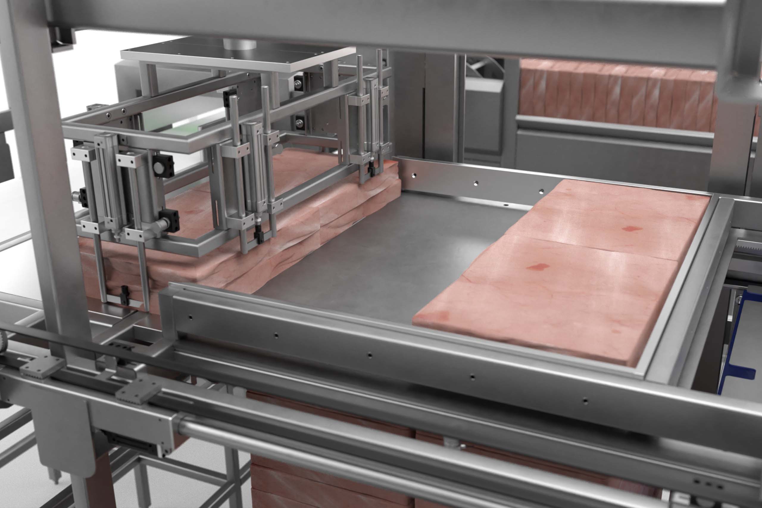 Automatischer Palettierer und Verpackung von gefrorenen Blöcken